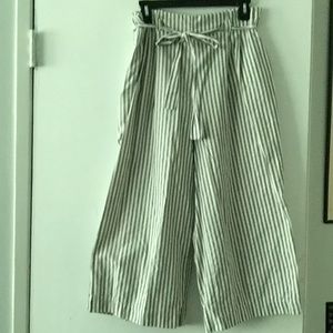 Striped High-waisted Palazzo Pants